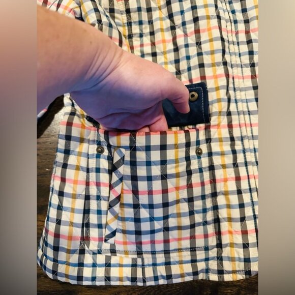 Talbots Women’s Quilted Multicolor Plaid Jacket Large - Picture 5 of 10